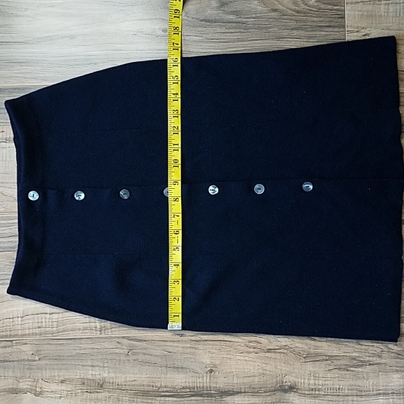 Brooks Brothers Italian Merino Navy Sweater Skirt - Picture 4 of 9
